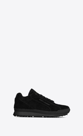 SAINT LAURENT Low Sneakers Man Jump sneaker in black suede a_V4